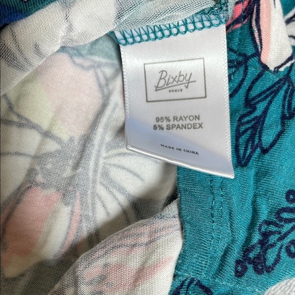 Nomad Tropical Teal Hibiscus Tank Top Size 6-7 - Picture 4 of 4